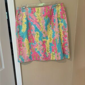 Lilly Pulitzer Vibrant Floral Mini Skirt - Pink, Yellow, Blue